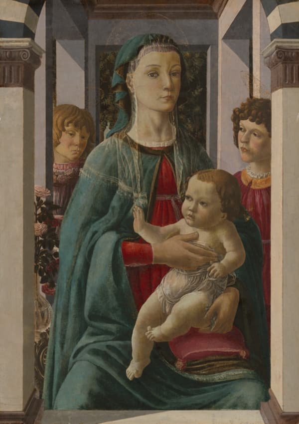 A work made of tempera on panel.