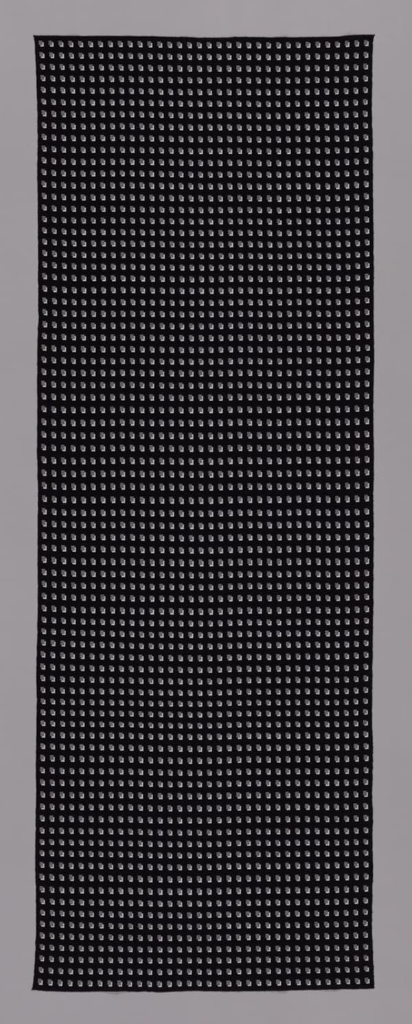 A work made of wool, plain weave; double cloth.