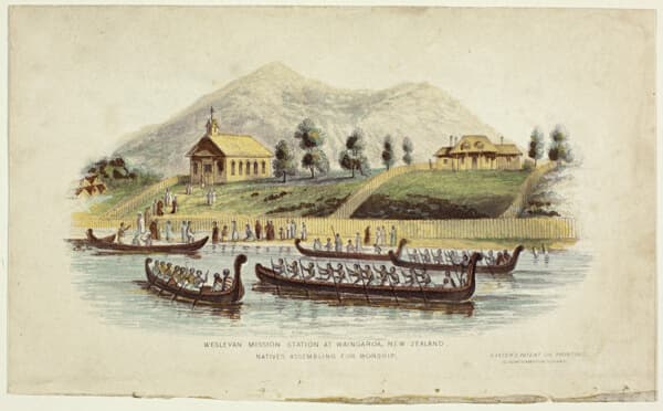 A work made of steel etching and stipple, with block printing in colors, on ivory wove paper.